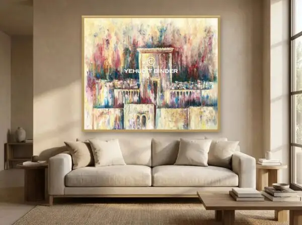 The Holy Temple – original oil painting on canvas by Yehudit Binder