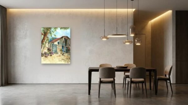 Jerusalem House – original oil painting on canvas by Yehudit Binder
